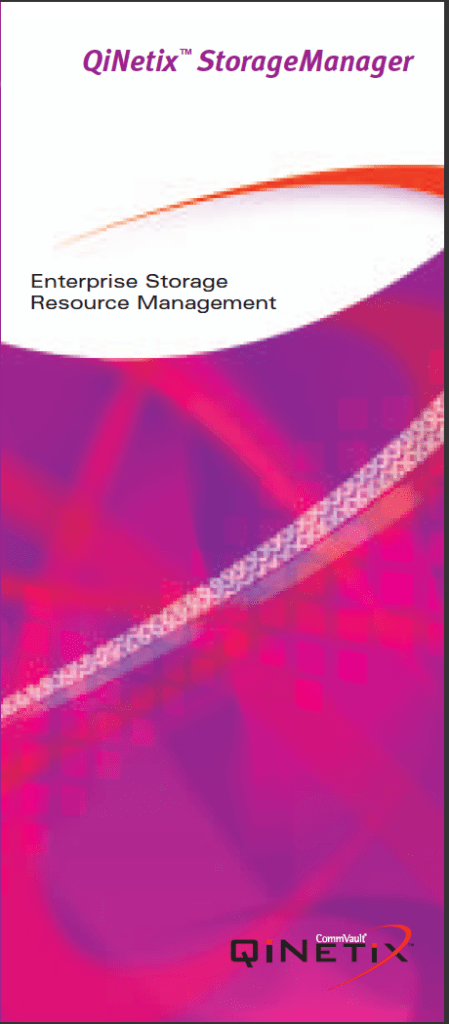 Commvault Qinetix Storagemgment